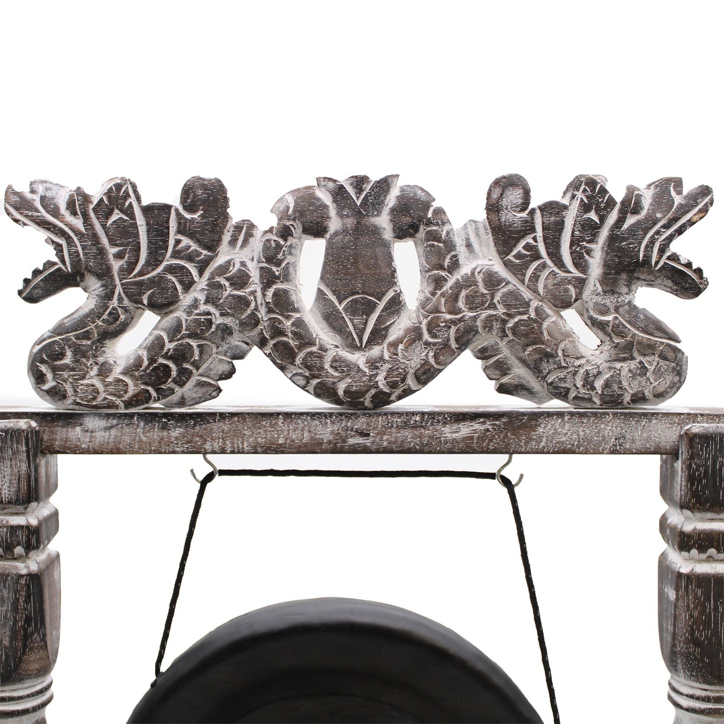 Balinese Healing Gong on Carved Stand | Small | 25cm | Black | Handmade in Bali | New