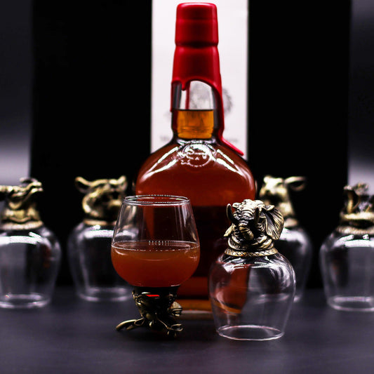 Mystical Creatures Glass Gift Set of 6 | 100ml | Antique Bronze | Novelty Barware | New