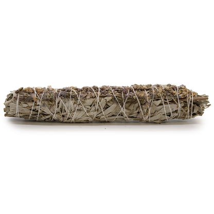 White Sage & Lavender Smudge Stick 22.5cm | Wedding Gift | Large Floral Bundle