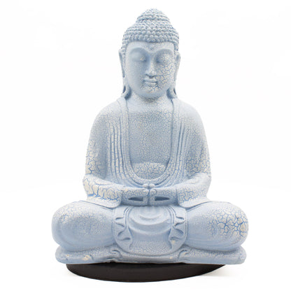 Meditation Buddha Lamp Sky Blue - Oval Stand