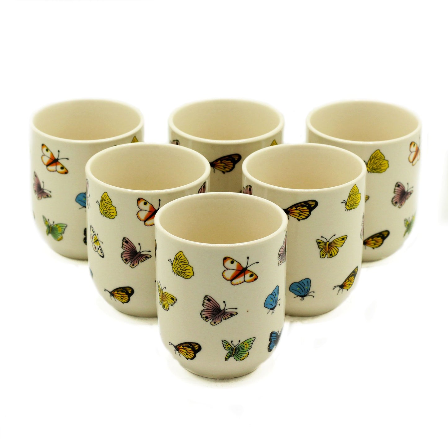 Herbal Tea Cups | Butterflies | Set Of 6