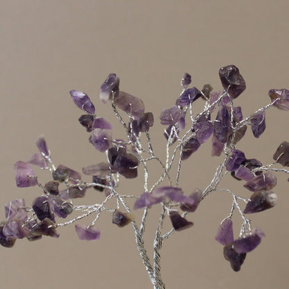 Amethyst Gemstone Tree with Orgonite Base | 80 Stones | 7x7x15cm | New