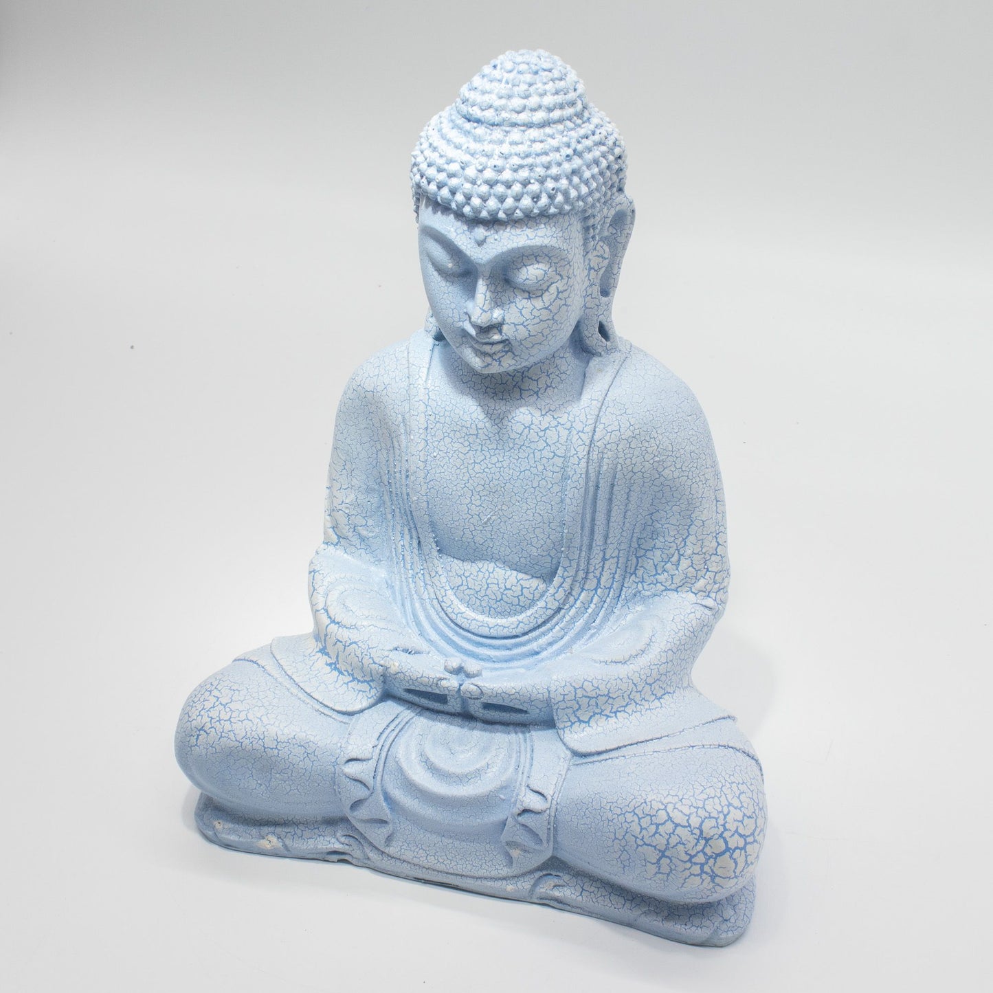 Meditation Buddha Lamp Sky Blue - Oval Stand