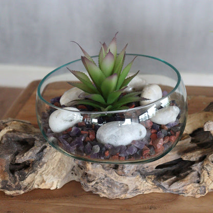 Molten Glass XLarge Double Stand | 70cm | Handmade Balinese Art | 75x35x25cm | New