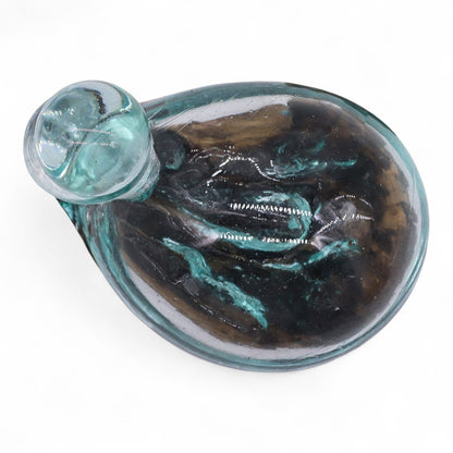 Molten Glass Duck Decanter on Driftwood with Stopper | Handmade in Bali | 19x17x14cm | New