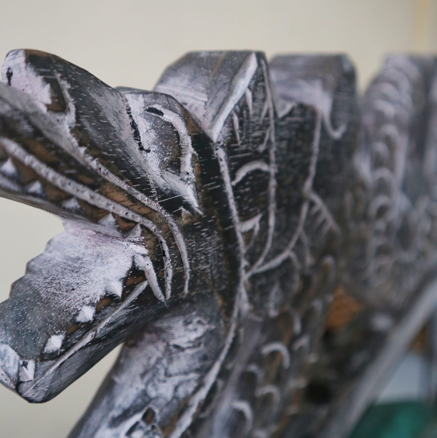 Balinese Healing Gong on Carved Stand | Medium | 35cm | Greenwash | Handmade in Bali | New