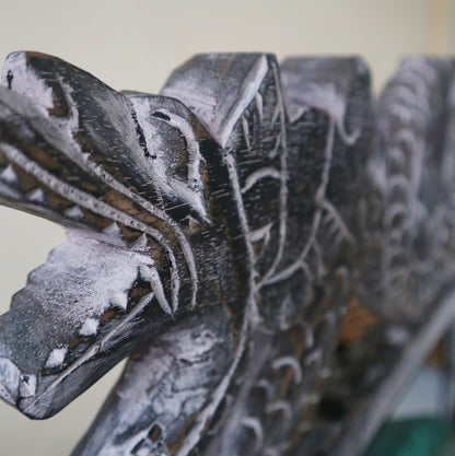 Balinese Healing Gong on Carved Stand | Medium | 35cm | Greenwash | Handmade in Bali | New