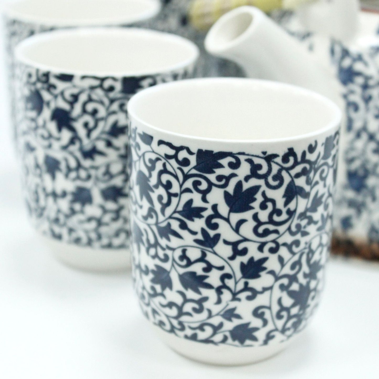 Amber Ceramic Herbal Teapot Set of 6 | Artisan Style | Perfect Tea Lover Gift Set