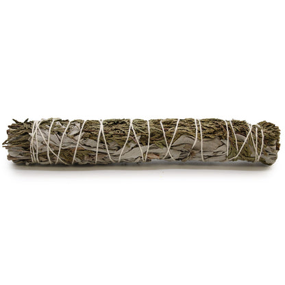 White Sage & Cedar Smudge Stick 22cm | Housewarming Gift | Large Woody Bundle
