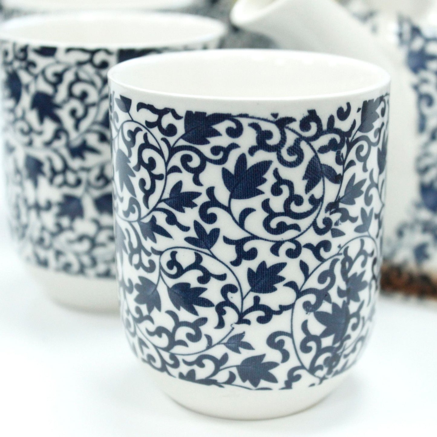 Amber Ceramic Herbal Teapot Set of 6 | Artisan Style | Perfect Tea Lover Gift Set