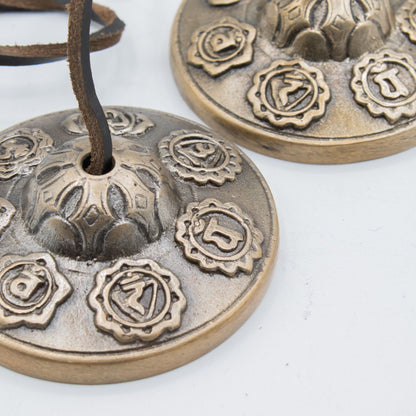 Premium Brass Tibetan Tingsha - Seven Chakra - approx 7cm (255gm)
