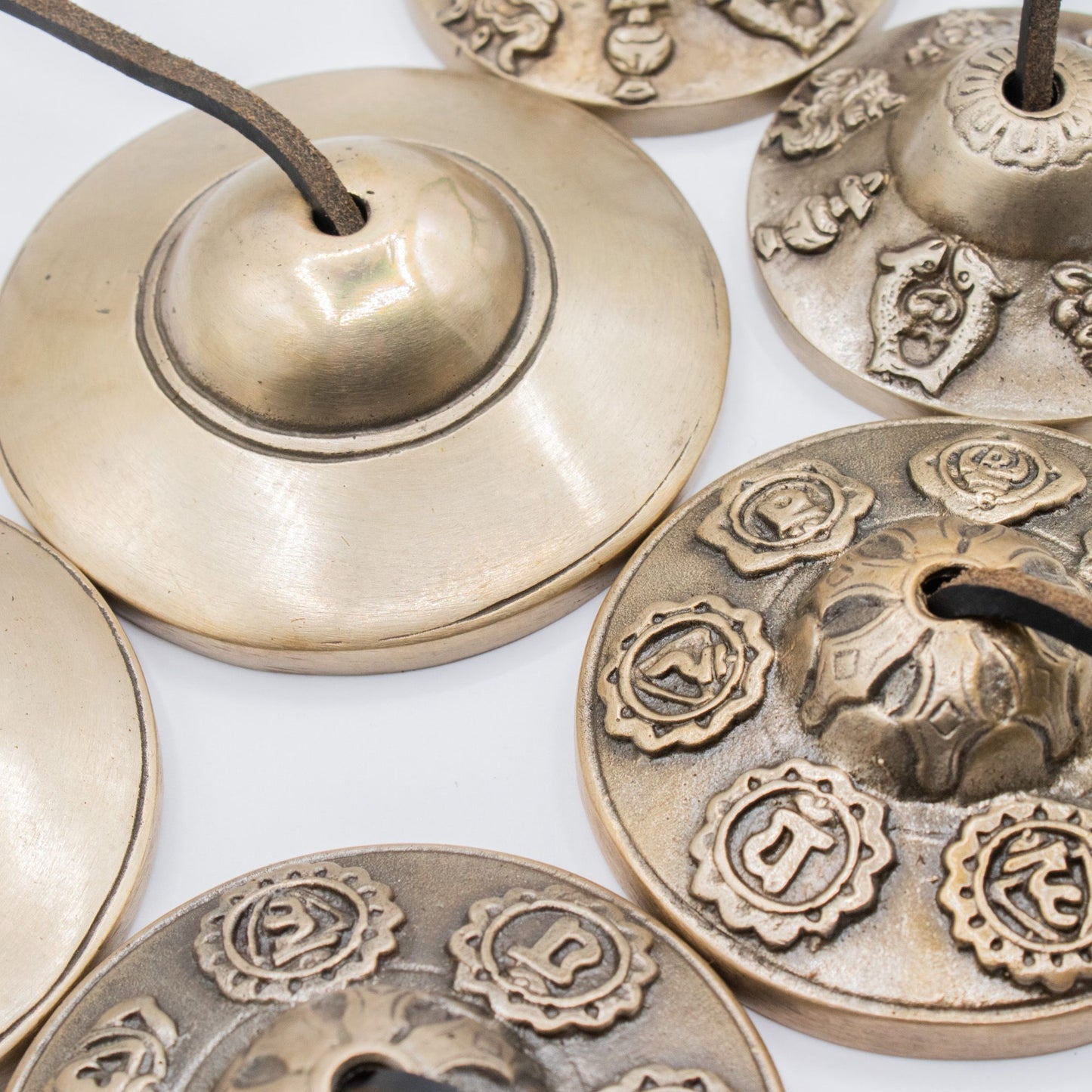 Premium Brass Tibetan Tingsha - Seven Chakra - approx 7cm (255gm)