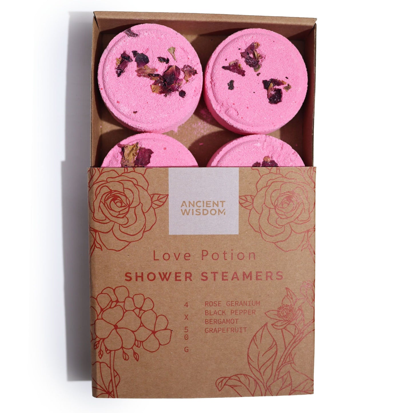 Zen Shower Steamers Therapy Wellness Gift Set | Love Potion | Romantic Aromatherapy | ZenSS-03