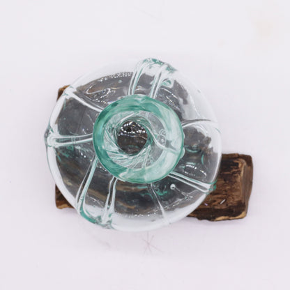Molten Glass Fancy Mini Decanter on Driftwood | Handmade in Bali | 24x15x10cm | New
