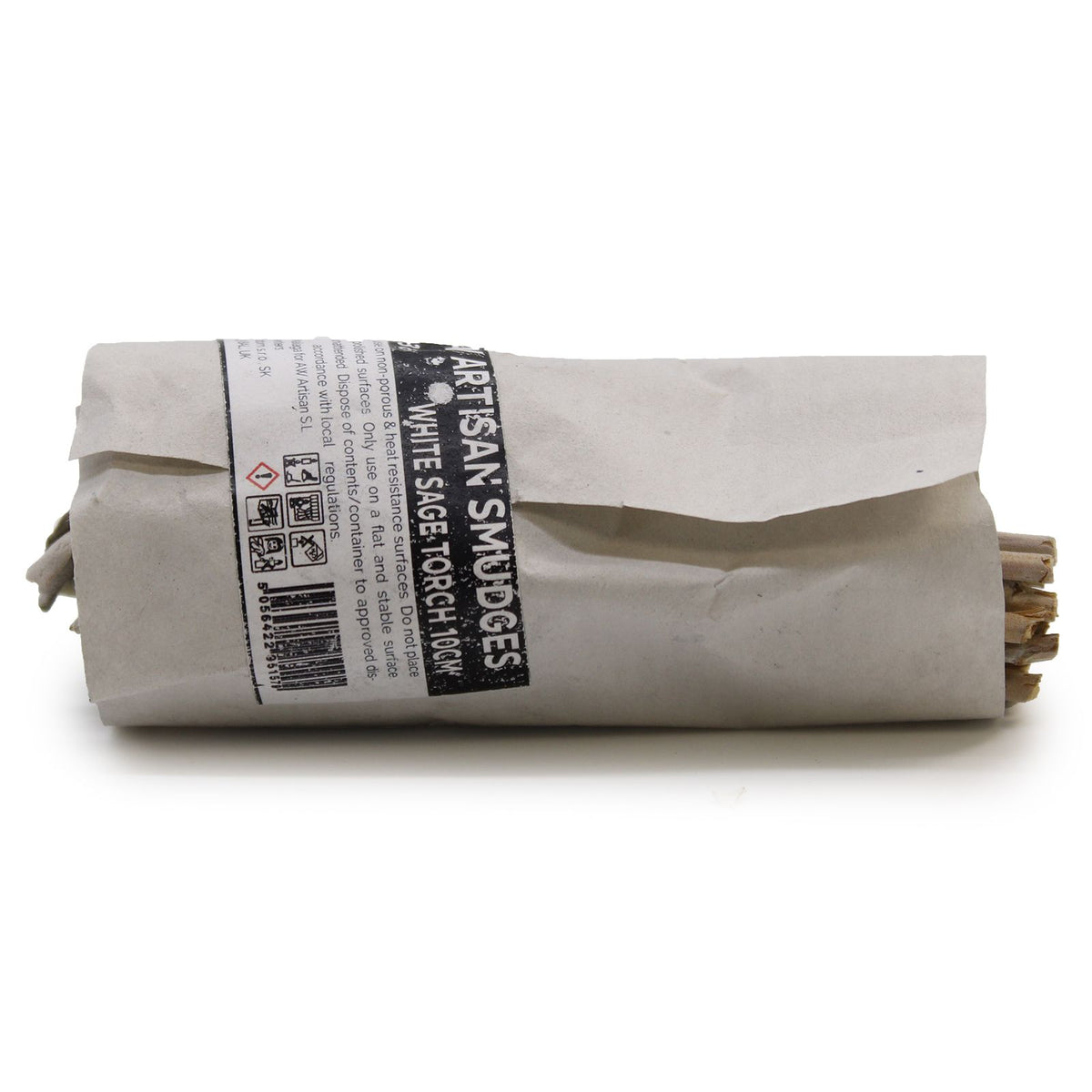 White Sage Torch Smudge Stick 10cm | Wellness Gift | Thick Torch Bundle