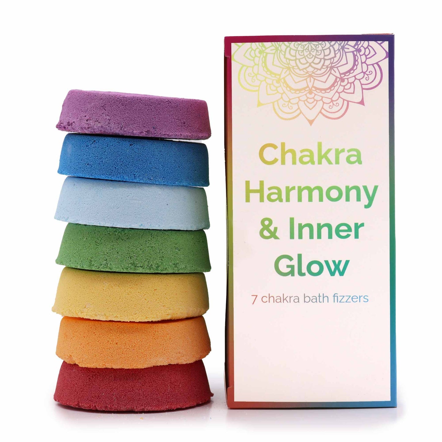 Chakra Bath Fizz Gift Box | 7 Chakra Bath Fizzers | Essential Oils | Handmade UK | New