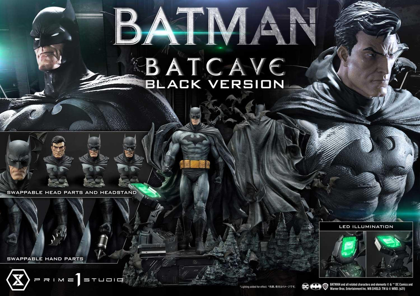 Prime 1 Studio 1/3 Scale Batman Hush Batcave Black Version | Museum Masterline Figurine 87.8cm