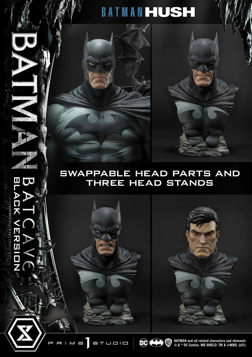 Prime 1 Studio 1/3 Scale Batman Hush Batcave Black Version | Museum Masterline Figurine 87.8cm