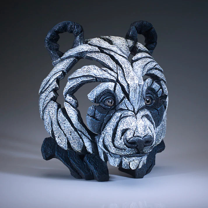 Giant Panda Bust Sculpture | Edge Sculpture Matt Buckley Hand-Painted Marble Resin 27cm