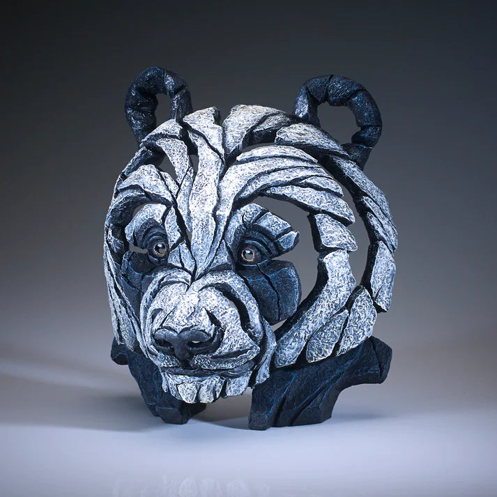 Giant Panda Bust Sculpture | Edge Sculpture Matt Buckley Hand-Painted Marble Resin 27cm