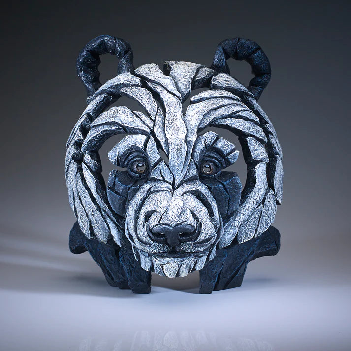 Giant Panda Bust Sculpture | Edge Sculpture Matt Buckley Hand-Painted Marble Resin 27cm