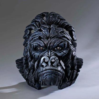 Edge Sculpture Gorilla Bust Large | Matt Buckley Hand-Painted Contemporary Wildlife Sculpture 39cm