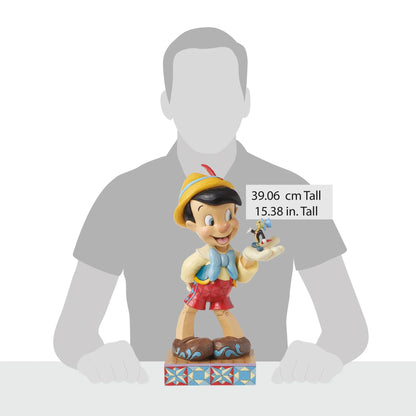 Disney Traditions Pinocchio & Jiminy Cricket Figurine | Jim Shore When Dreams Come to Life XL 39cm