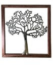 Silver Tree of Life Wall Art Metal Sculpture | Wall Mounted Plaque | 46.5cm | Glass2Decor