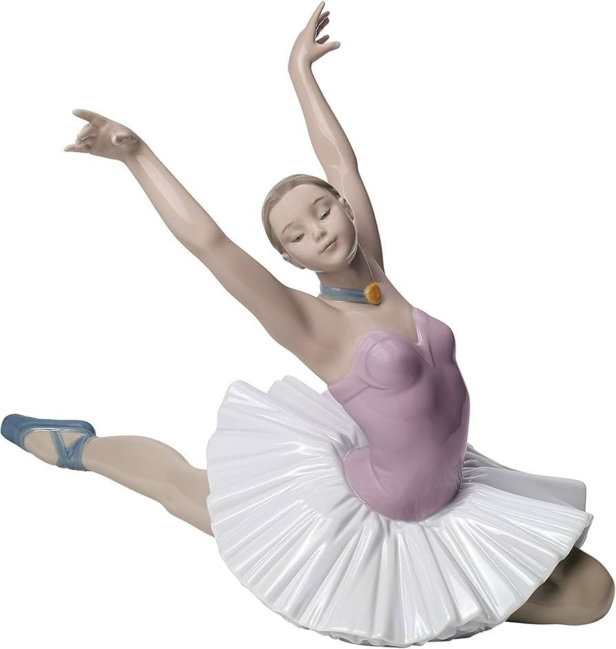 NAO by Lladro Ballerina The Art of Dance Porcelain Figurine 02001629 | Hand-Painted Porcelain Figurine | Made in Spain | New Boxed