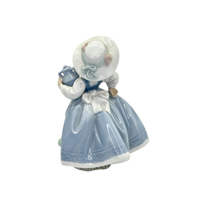 NAO by Lladro Country Lady Girl with Jug | Hand-Painted Porcelain Figurine | 02000493 | Made in Spain | New Boxed