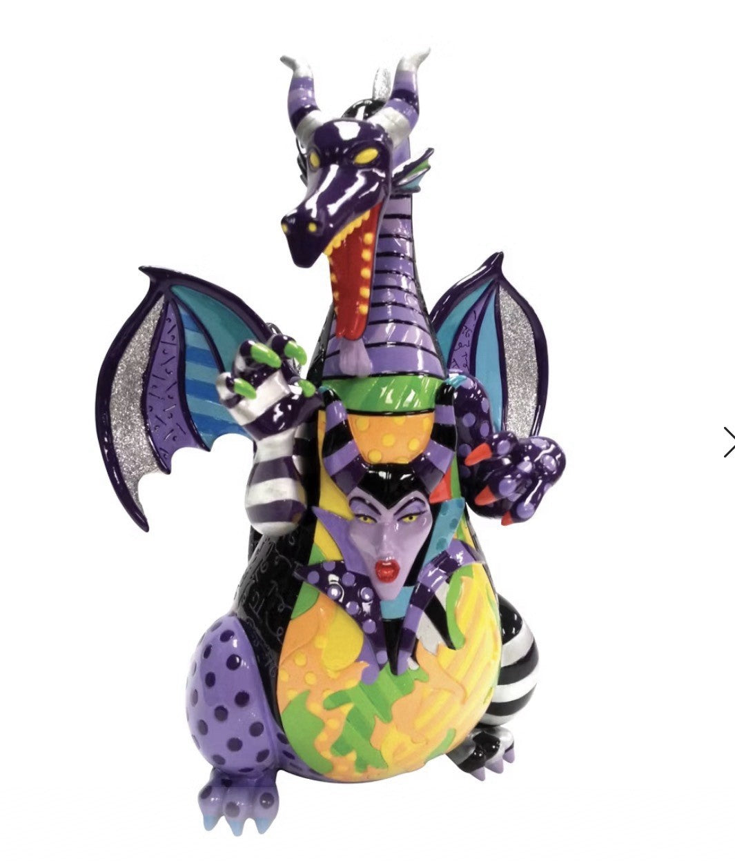Disney Britto Maleficent Dragon Figurine | Hand-Painted Resin | 4057163 | New