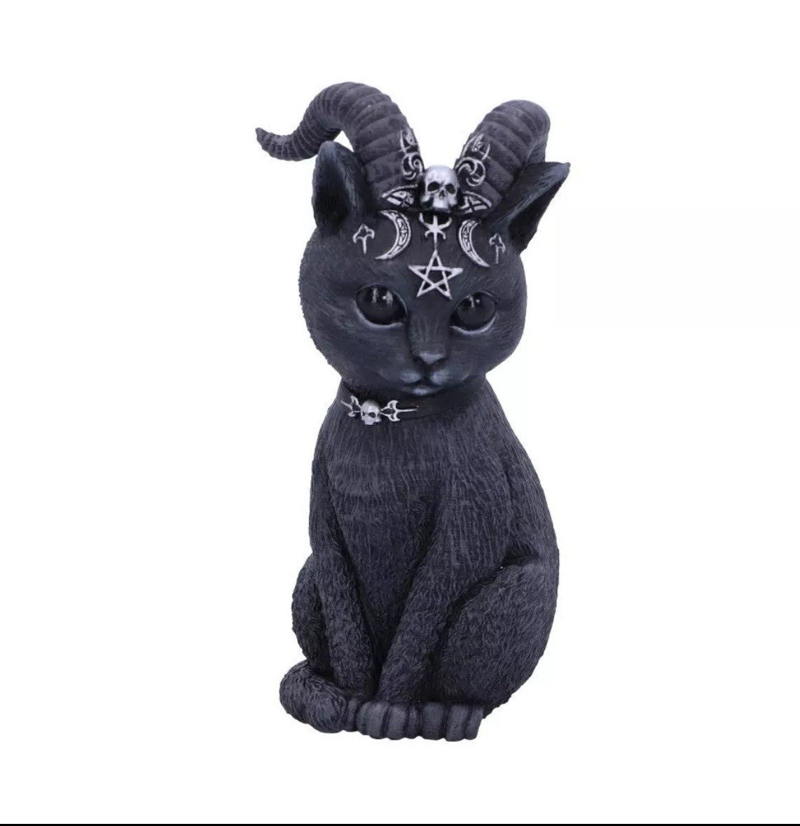 Nemesis Now Cult Cuties Pawzuph Horned Occult Cat Figurine 11cm | Gothic Cat Collectable B5148R0
