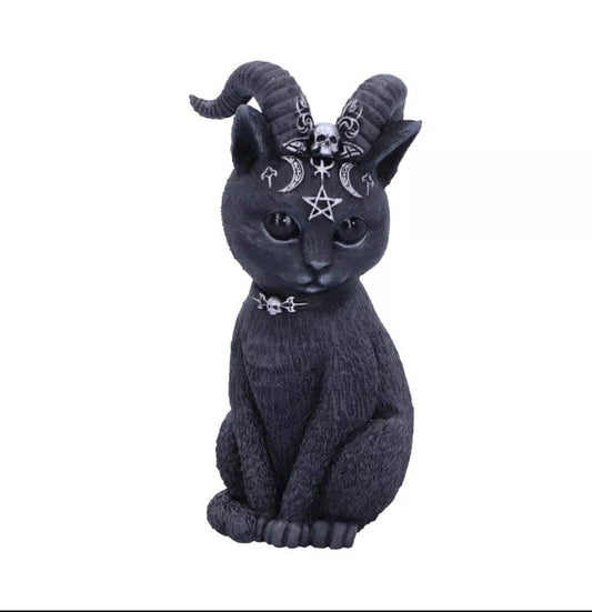 Nemesis Now Cult Cuties Pawzuph Horned Occult Cat Figurine 11cm | Gothic Cat Collectable B5148R0