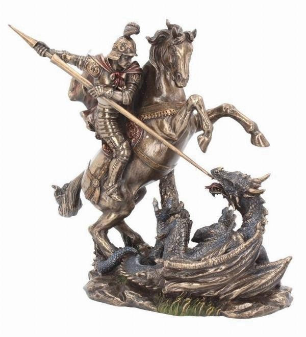 Nemesis Now George and the Dragon Bronze Resin Figurine 23cm | Templar Mythical Sculpture