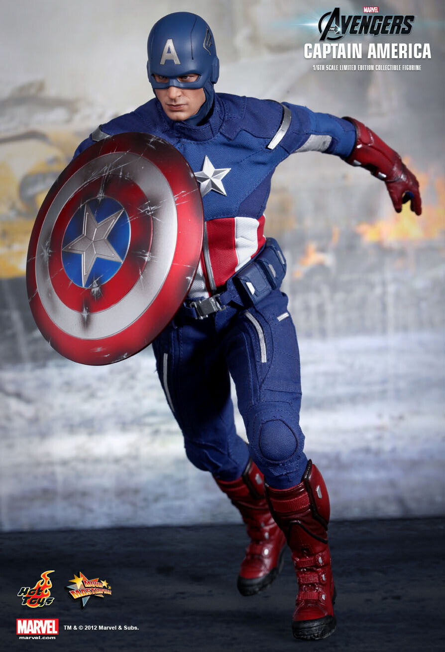 Hot Toys The Avengers Captain America Steve Rogers 1:6 Scale Figure | MMS174 Marvel
