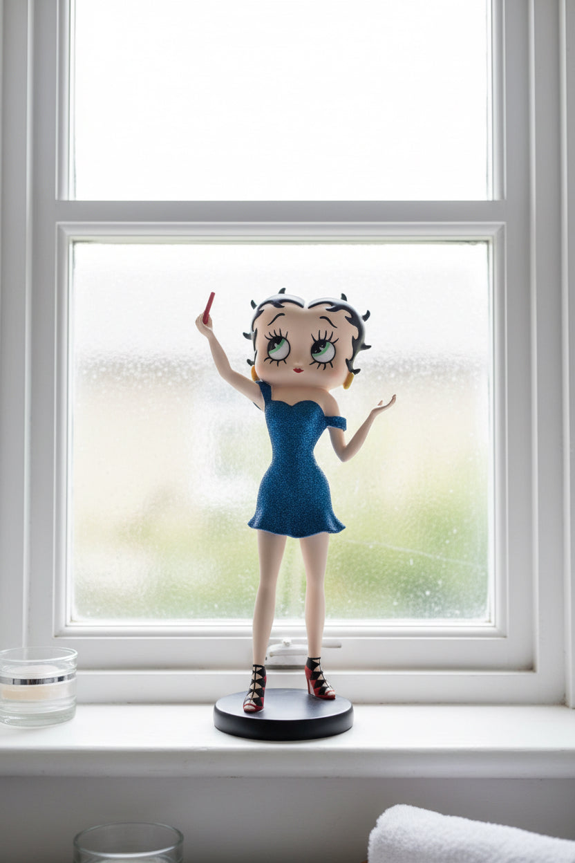 Betty Boop Taking a Selfie 30cm Figurine | Blue Glitter Dress | Fun Betty Boop Collector Gift