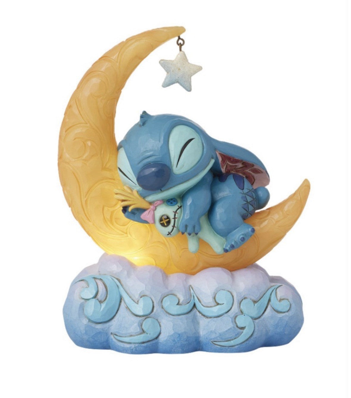Disney Traditions Stitch & Scrump on Moon Sweet Dreams Light Figurine | Jim Shore | 6016334 | New