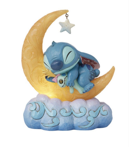 Disney Traditions Stitch & Scrump on Moon Sweet Dreams Light Figurine | Jim Shore | 6016334 | New