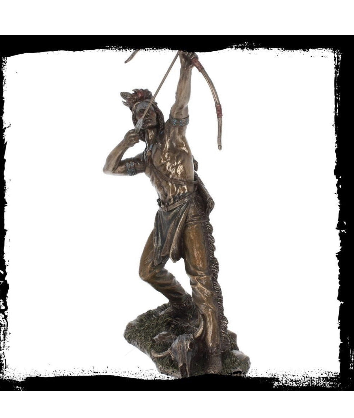Nemesis Now Native American Indian Bronze Resin Figurine H3504J7 | Antique Finish Historical Sculpture