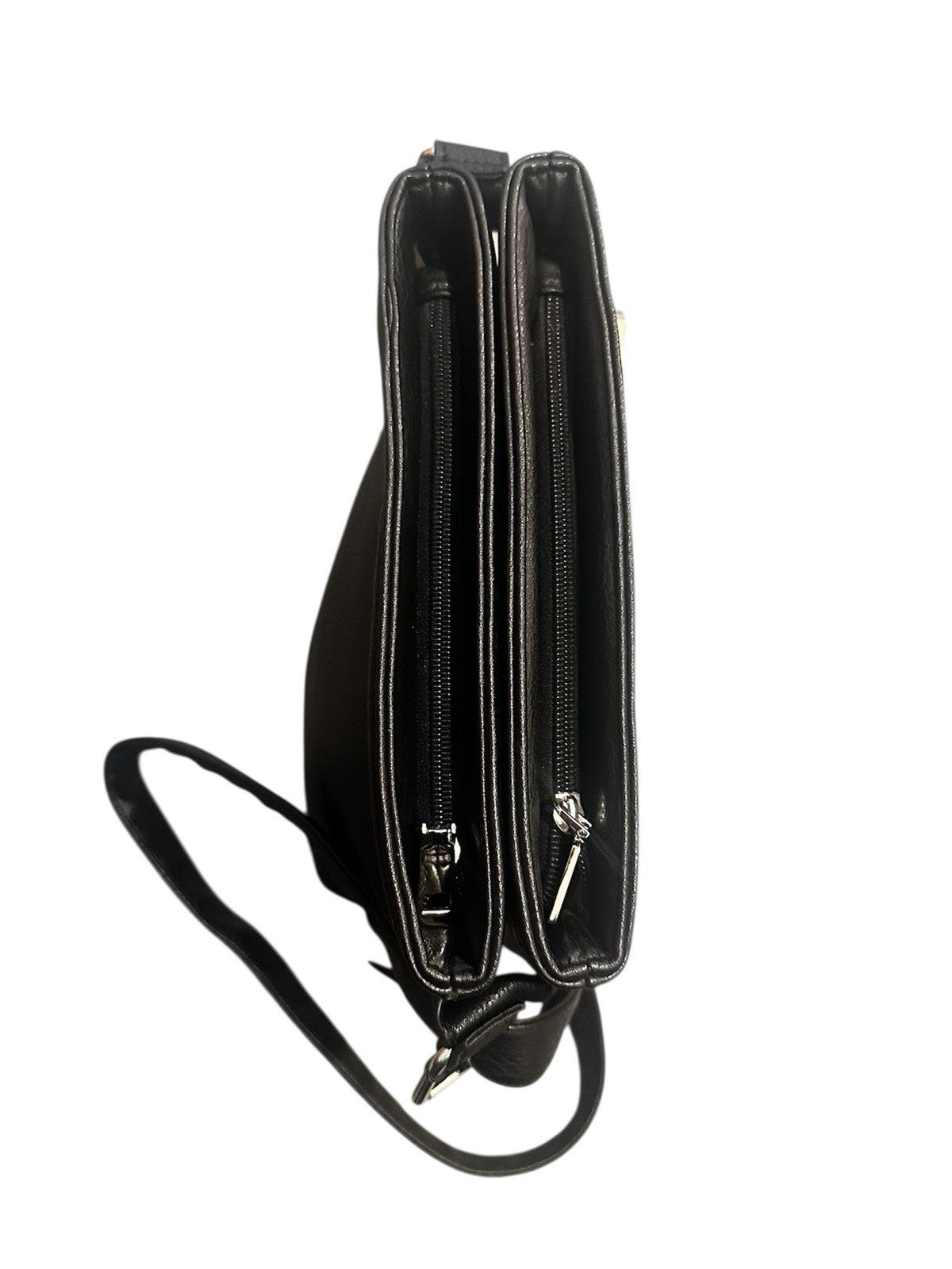 Women's 3D Cat Crossbody Side Bag | Black Faux Leather | 27cm × 27cm | Chrome Accents | 3D World