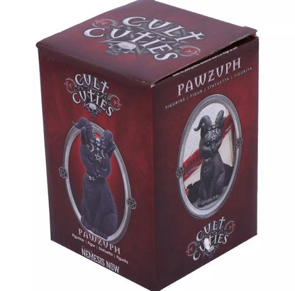Nemesis Now Cult Cuties Pawzuph Horned Occult Cat Figurine 11cm | Gothic Cat Collectable B5148R0