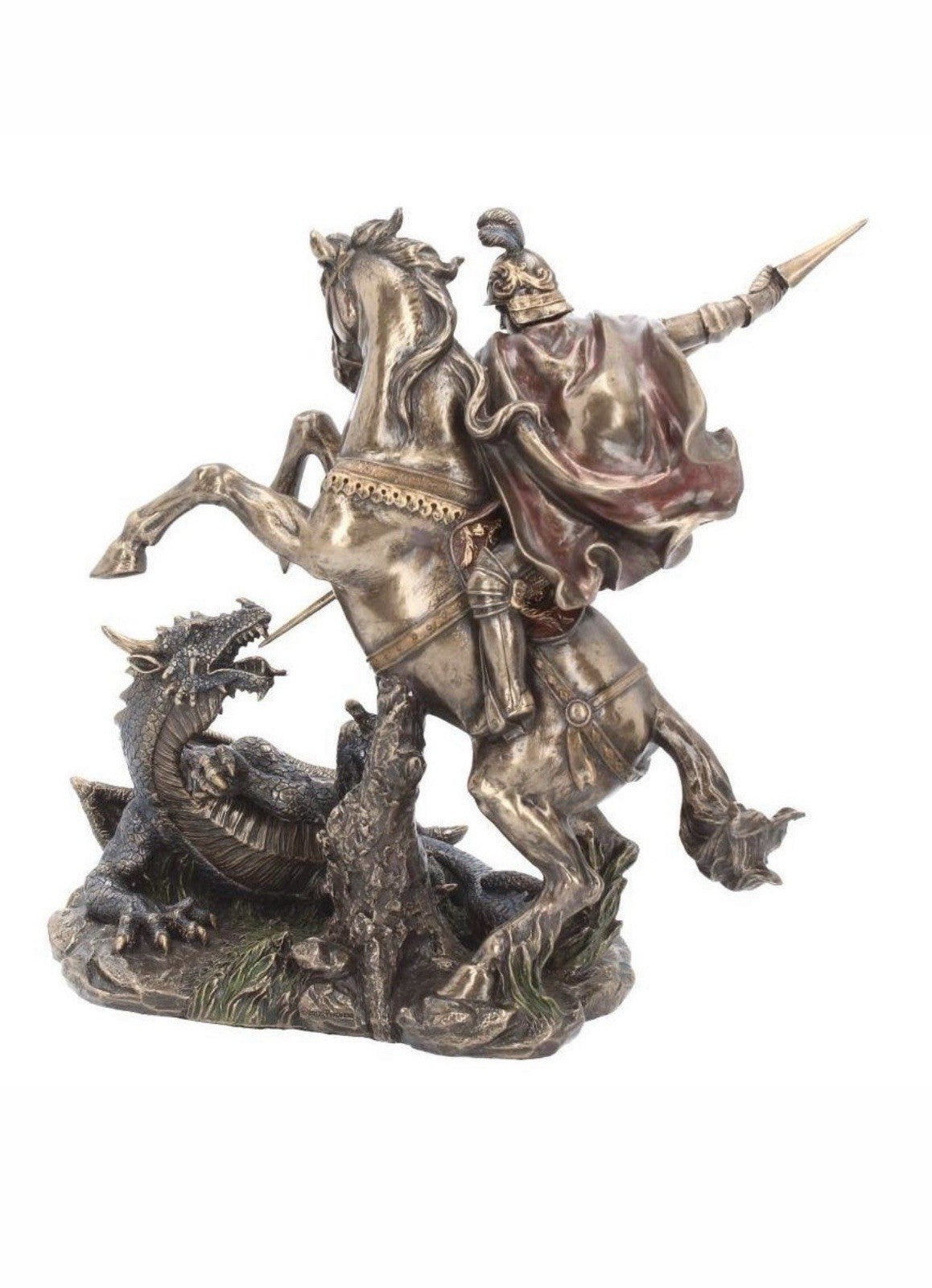 Nemesis Now George and the Dragon Bronze Resin Figurine 23cm | Templar Mythical Sculpture