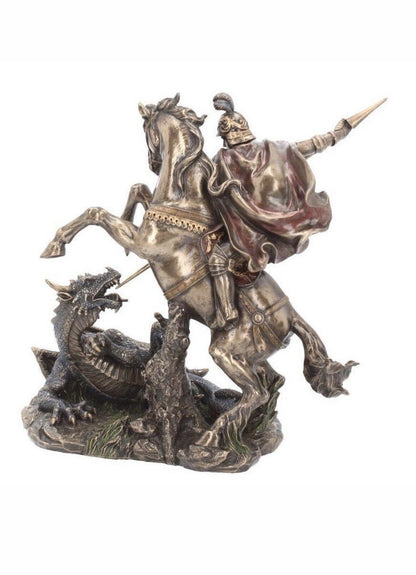 Nemesis Now George and the Dragon Bronze Resin Figurine 23cm | Templar Mythical Sculpture