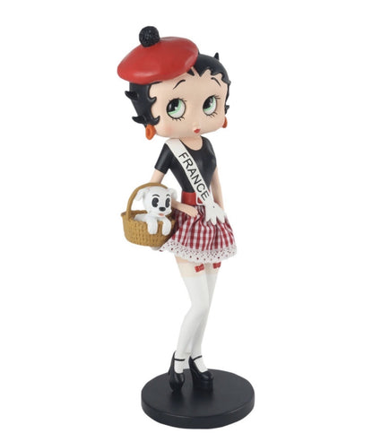 Betty Boop in French Costume 31cm | Fabric Skirt & Pudgy | Unique Betty Boop Gift | MPN 340216