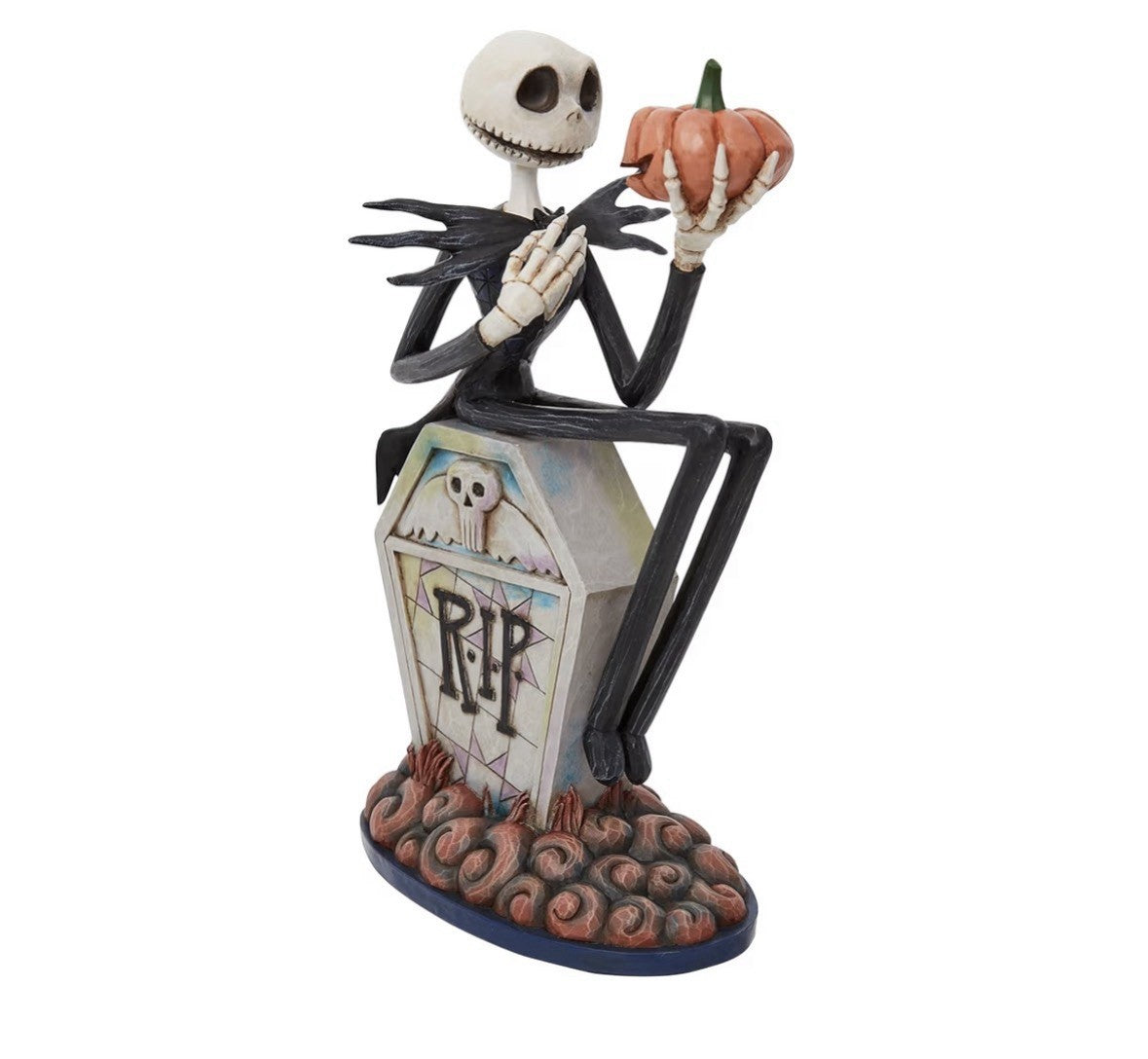 Disney Traditions The Pumpkin King Jack Skellington on Gravestone Figurine | Jim Shore | 6010866 | New