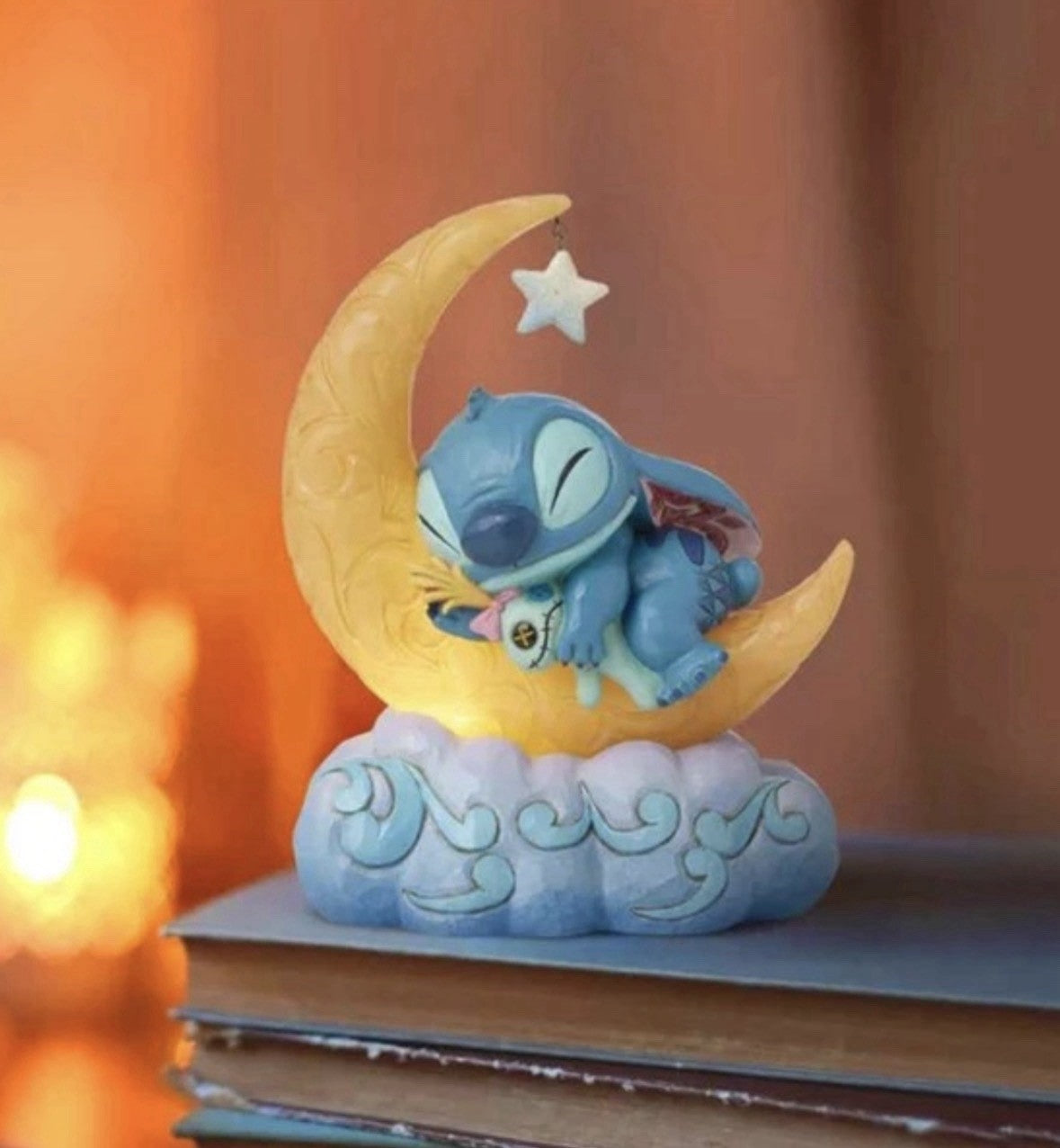 Disney Traditions Stitch & Scrump on Moon Sweet Dreams Light Figurine | Jim Shore | 6016334 | New