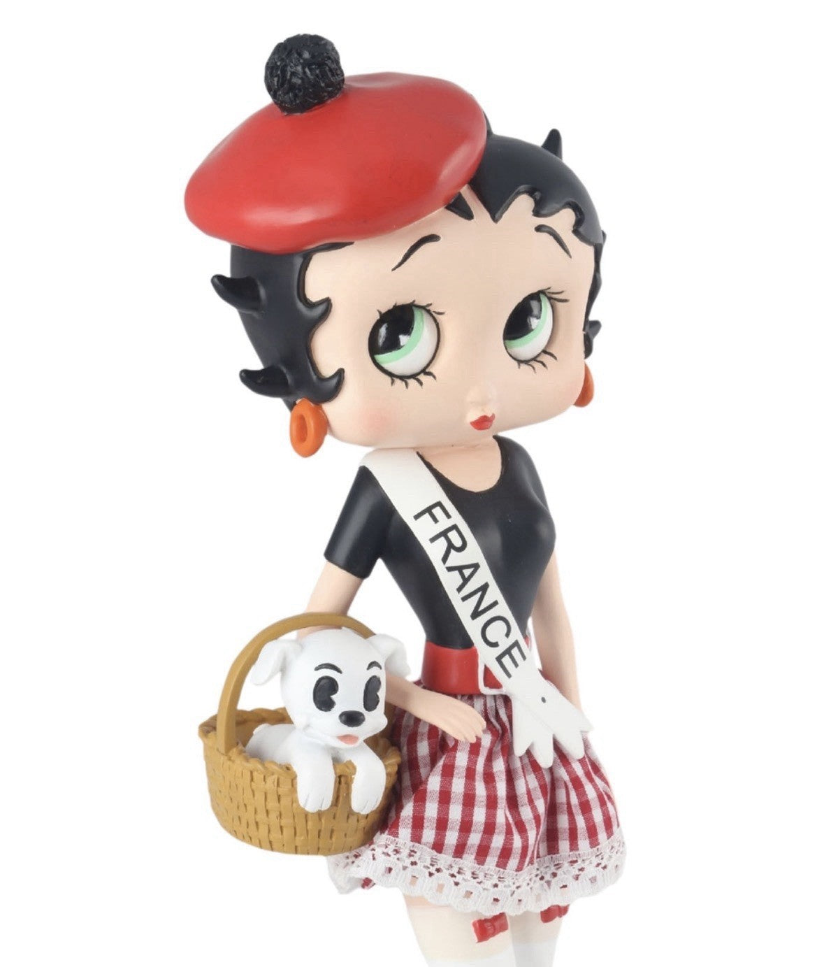 Betty Boop in French Costume 31cm | Fabric Skirt & Pudgy | Unique Betty Boop Gift | MPN 340216