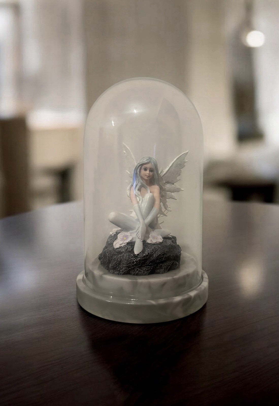 Nemesis Now Light Up Fairy Glass Dome 21.5cm | Rare Magical Gift for Her | Enchanting Fantasy Ornament