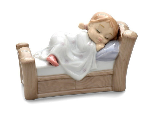 NAO by Lladró Sleeping Girl Figurine | Cosy Dreams 02001503 | Thoughtful Gift for Her | Hand-Painted Porcelain