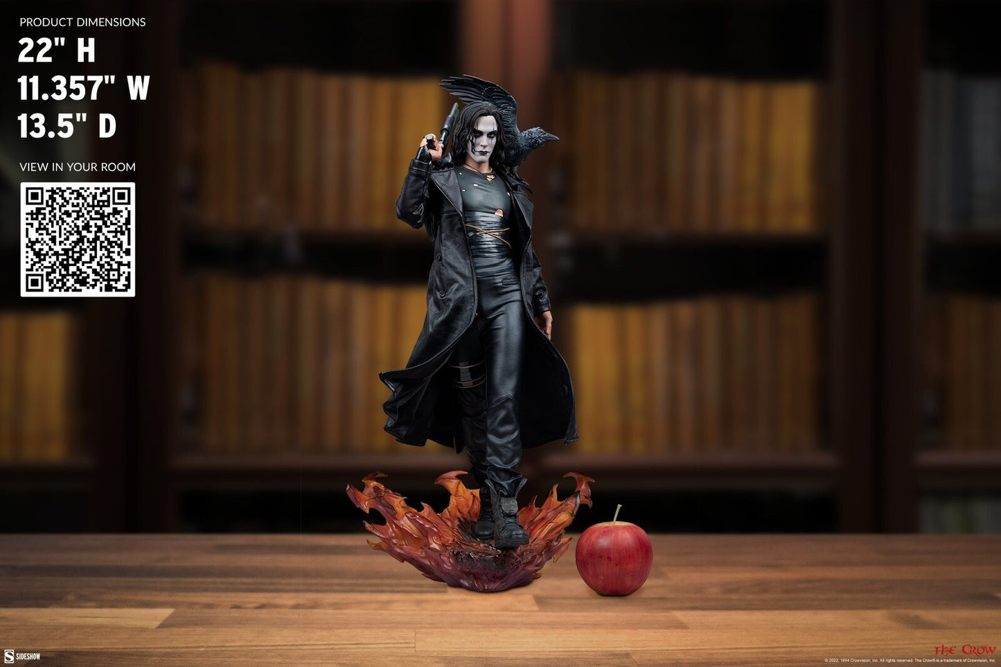 Sideshow The Crow Eric Draven 1:4 Scale Statue | Brandon Lee Premium Format Limited Edition 56cm